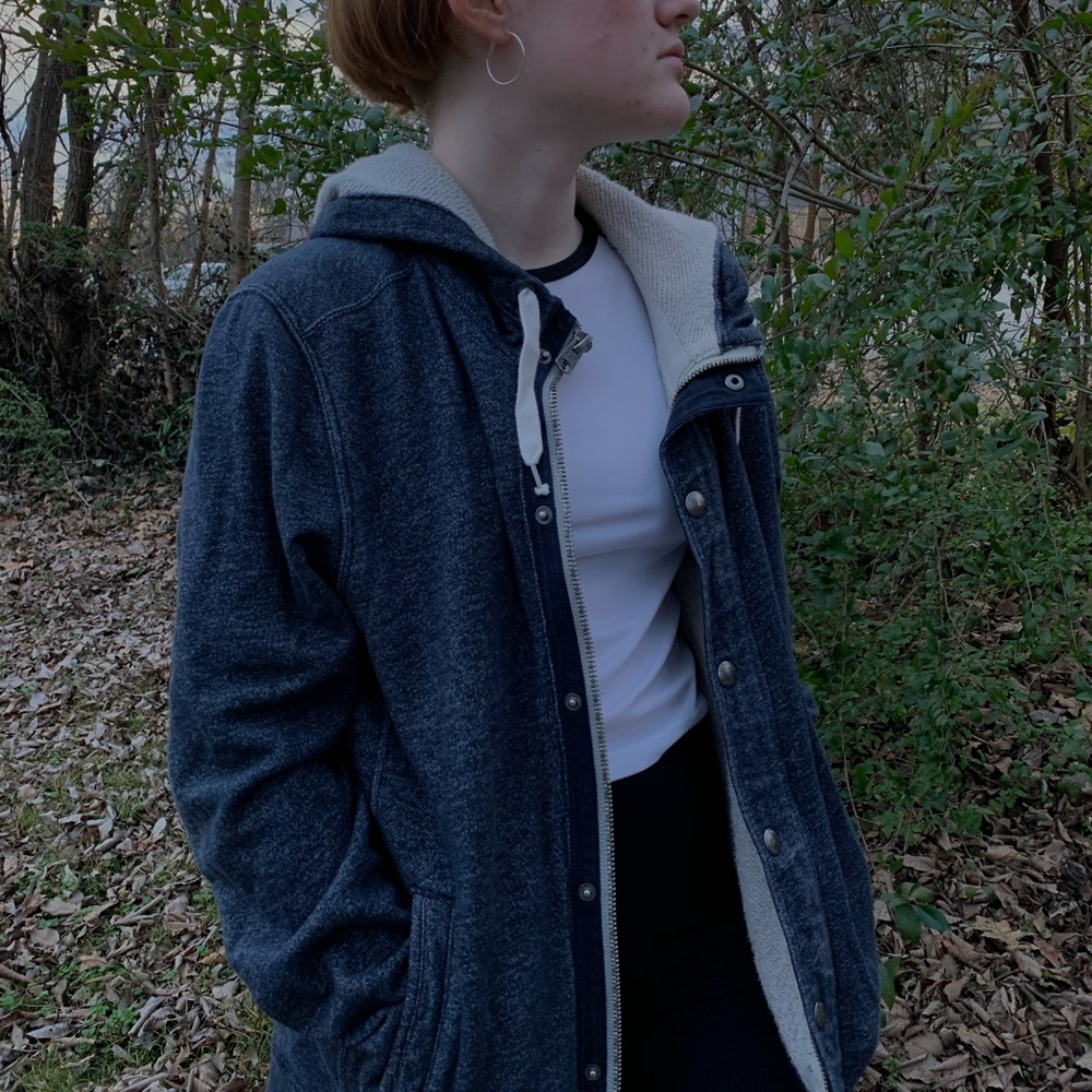 Navy blue Abercrombie zip up jacket